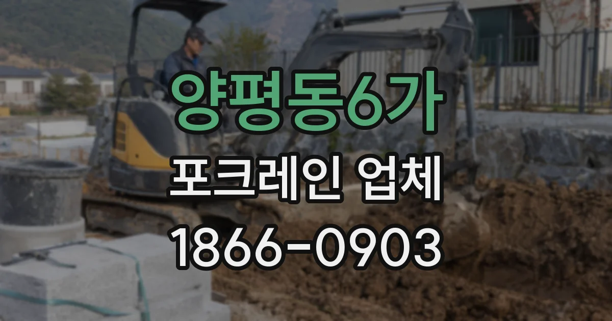 양평동6가 포크레인 업체