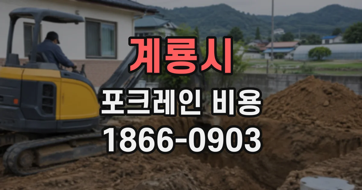 계룡시 포크레인비용