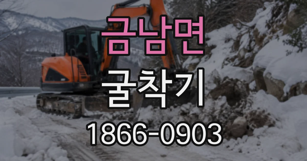 금남면 굴착기