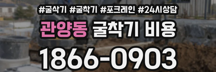 관양동 굴착기 비용