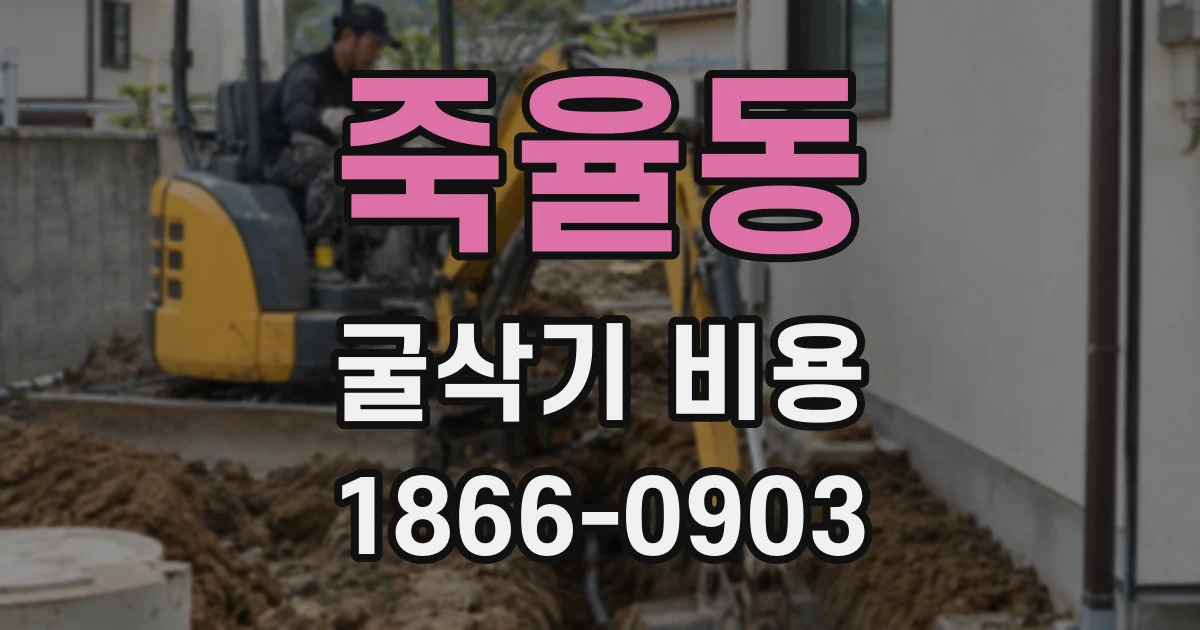죽율동 굴삭기 비용