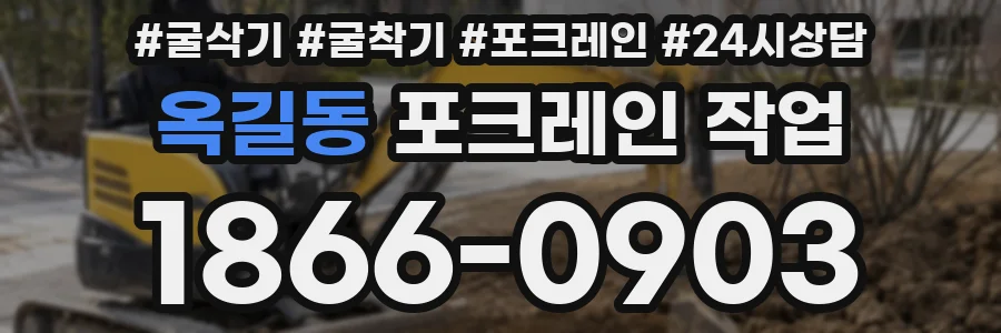 옥길동 포크레인 작업