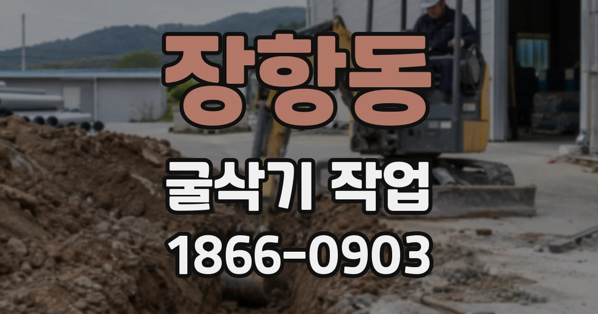 장항동 굴삭기 작업