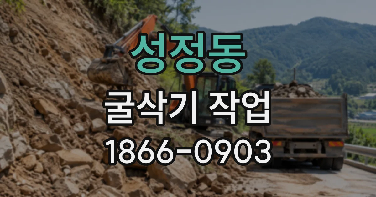 성정동 굴삭기작업