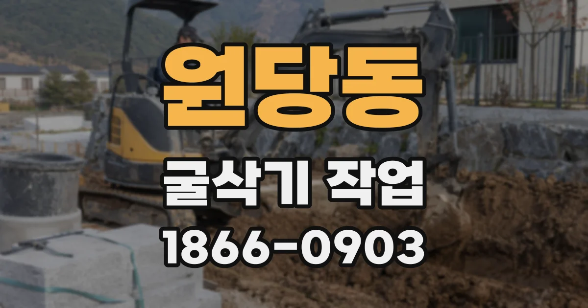 원당동 굴삭기 작업