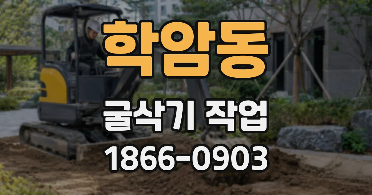 학암동 굴삭기 작업