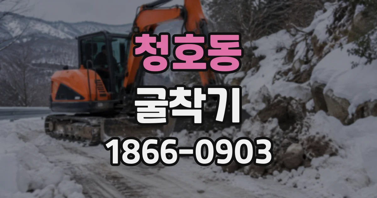 청호동 굴착기