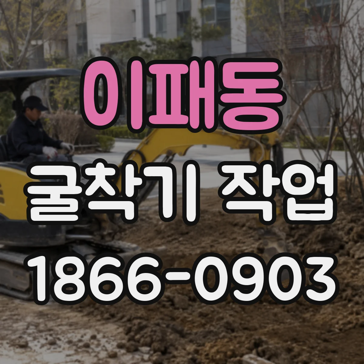 이패동 굴착기 작업