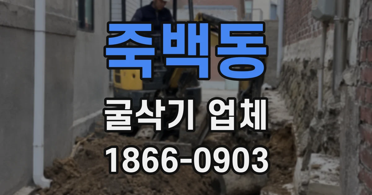 죽백동 굴삭기 업체