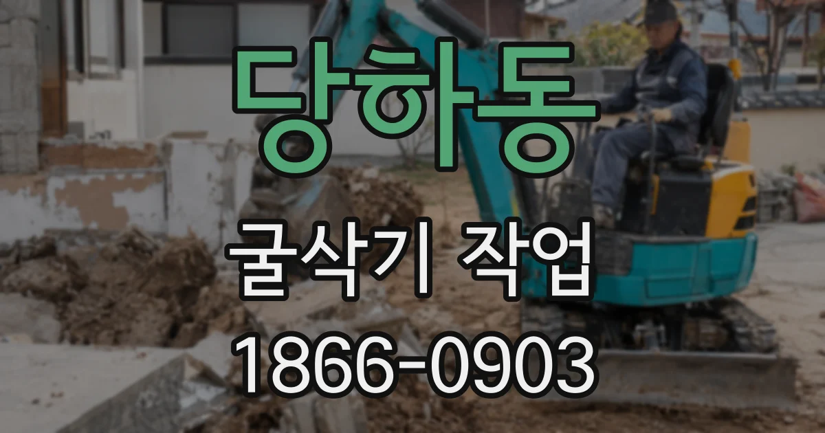 당하동 굴삭기 작업