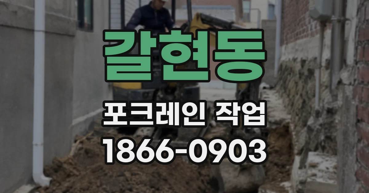 갈현동 포크레인 작업