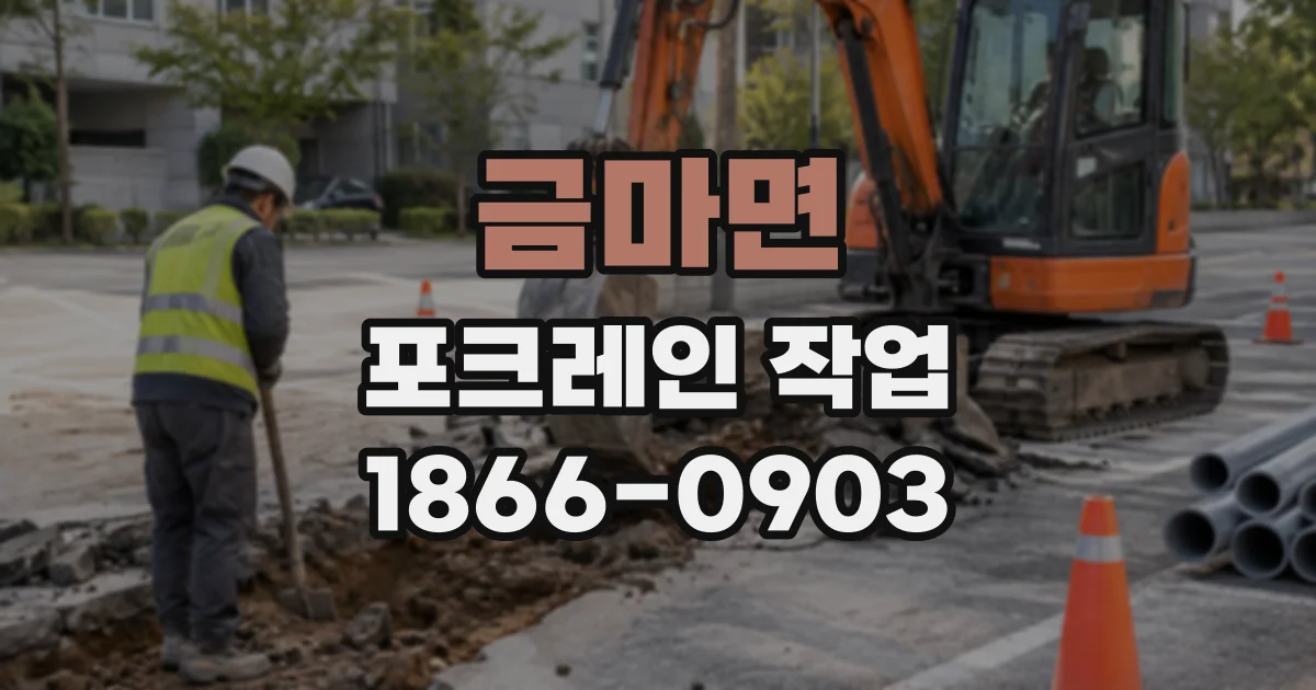 금마면 포크레인작업