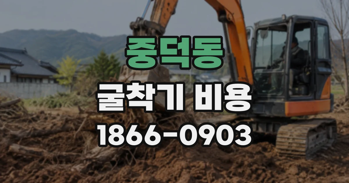중덕동 굴착기비용
