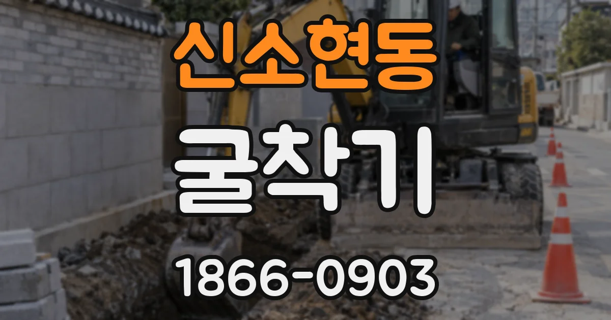 신소현동 굴착기