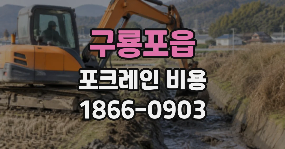 구룡포읍 포크레인비용