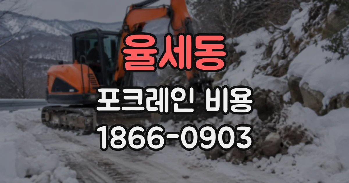 율세동 포크레인비용