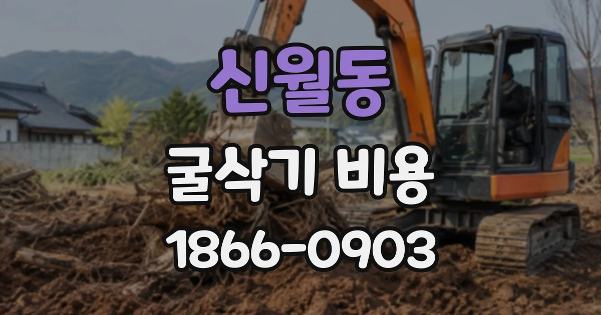 신월동 굴삭기비용