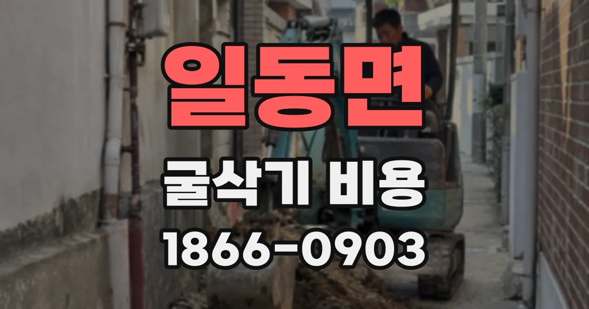 일동면 굴삭기 비용