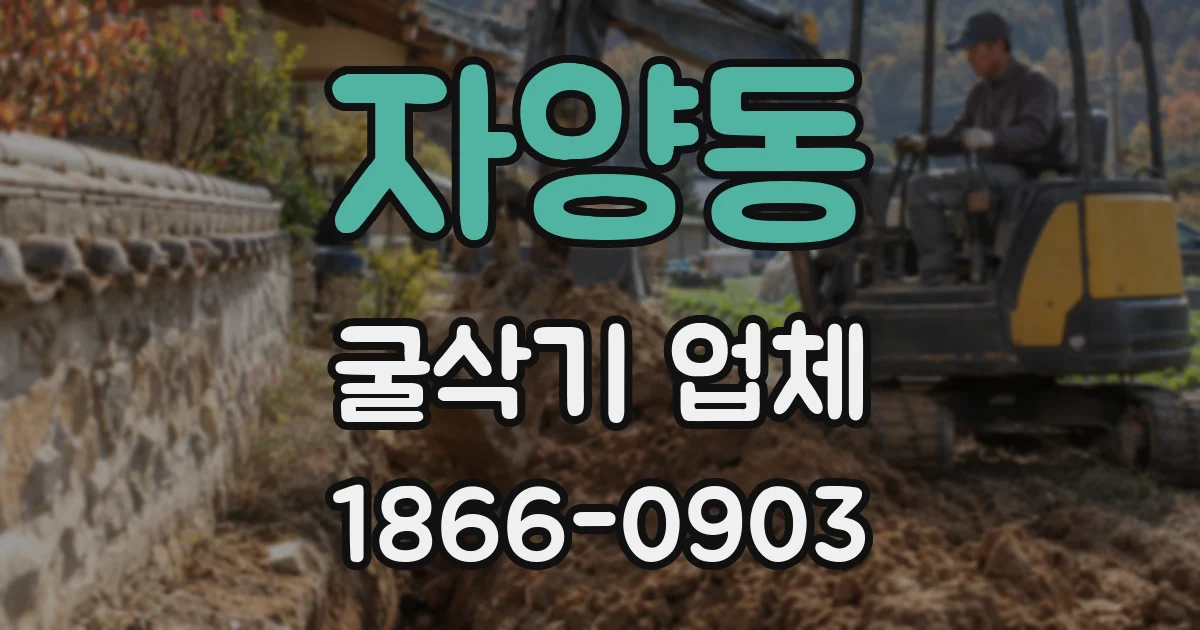 자양동 굴삭기 업체