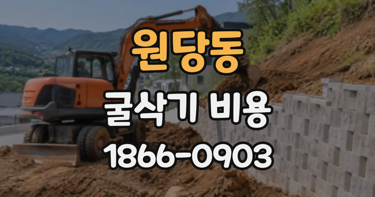 원당동 굴삭기비용 장비 크기에 따라 달라지는 작업 단가