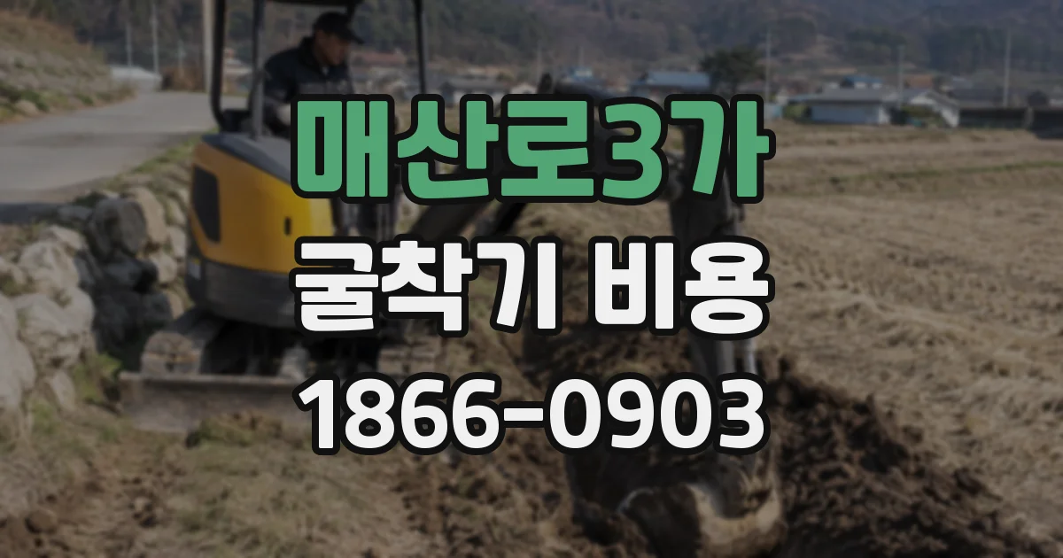 매산로3가 굴착기 비용