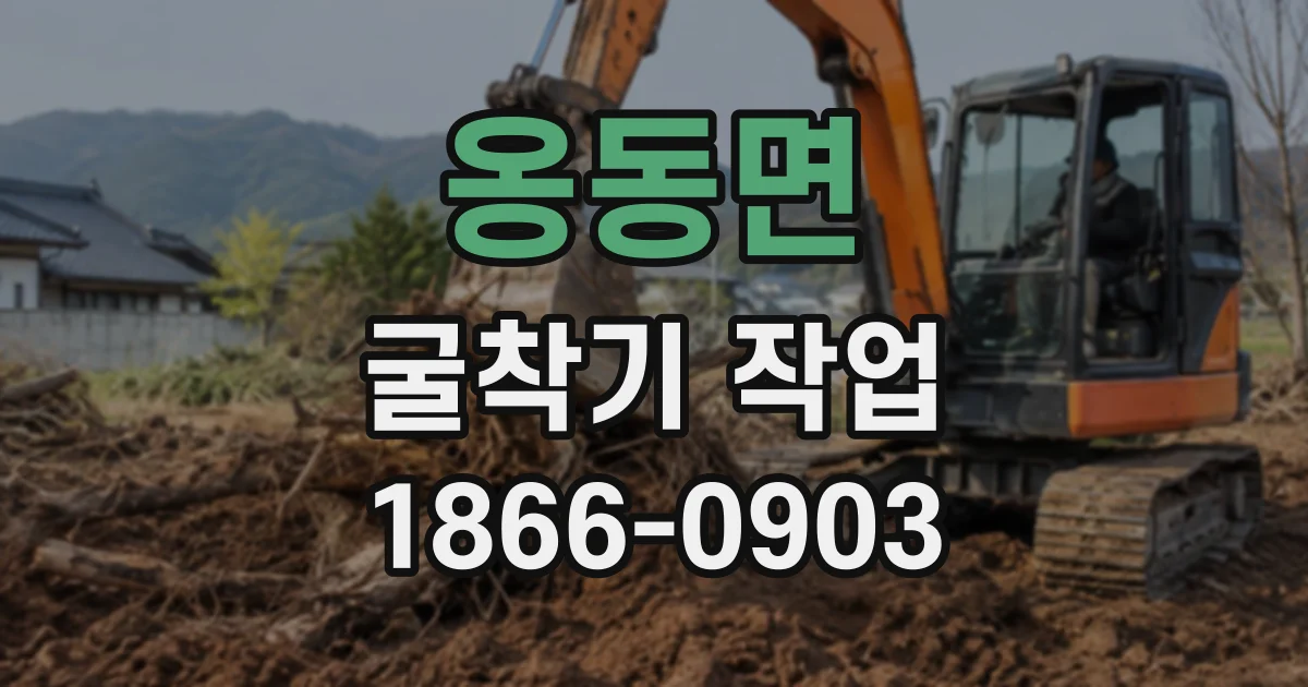 옹동면 굴착기작업