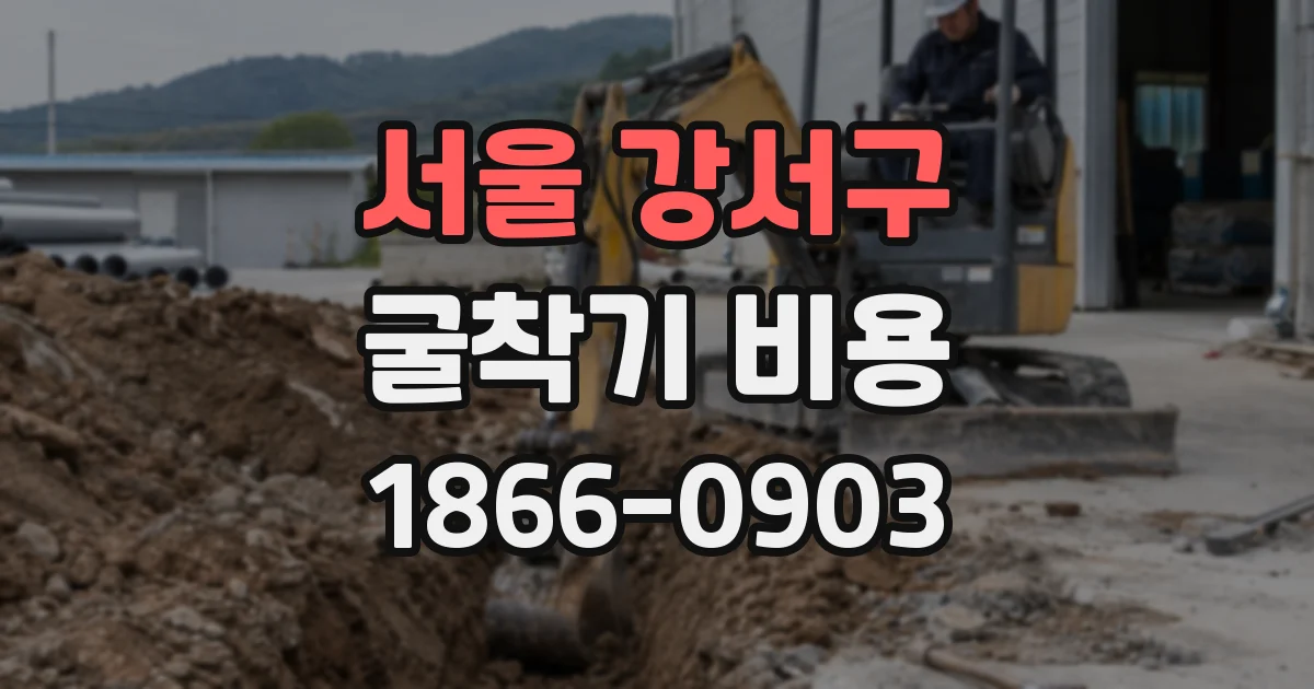 서울 강서구 굴착기 비용