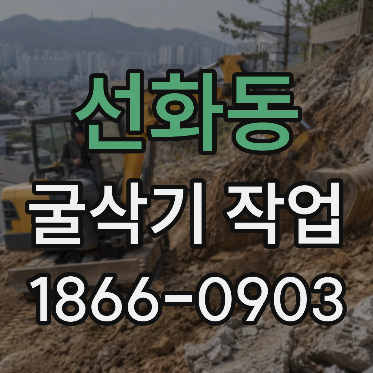 선화동 굴삭기 작업