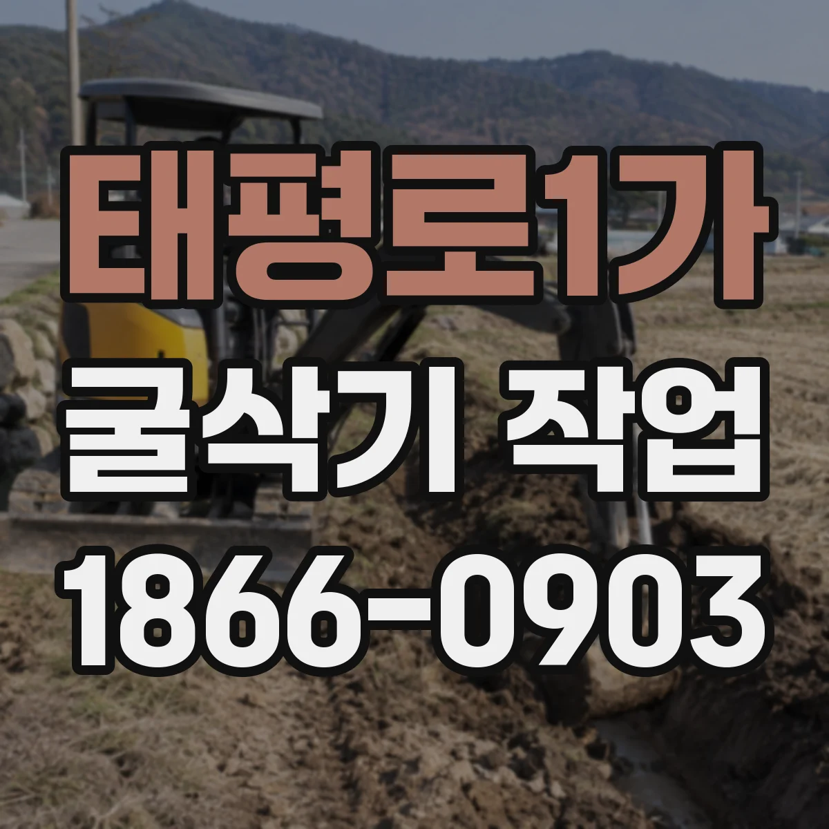 태평로1가 굴삭기 작업