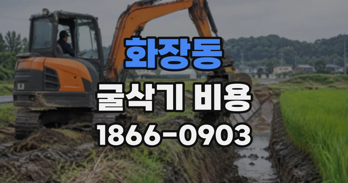 화장동 굴삭기비용