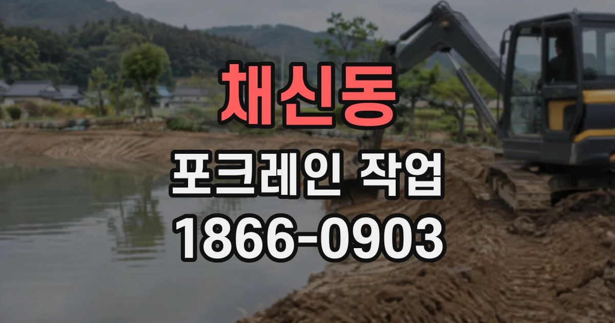 채신동 포크레인작업