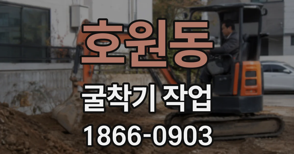 호원동 굴착기 작업
