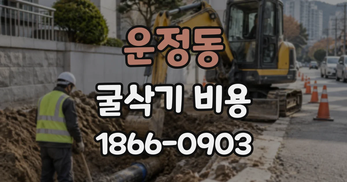 운정동 굴삭기비용