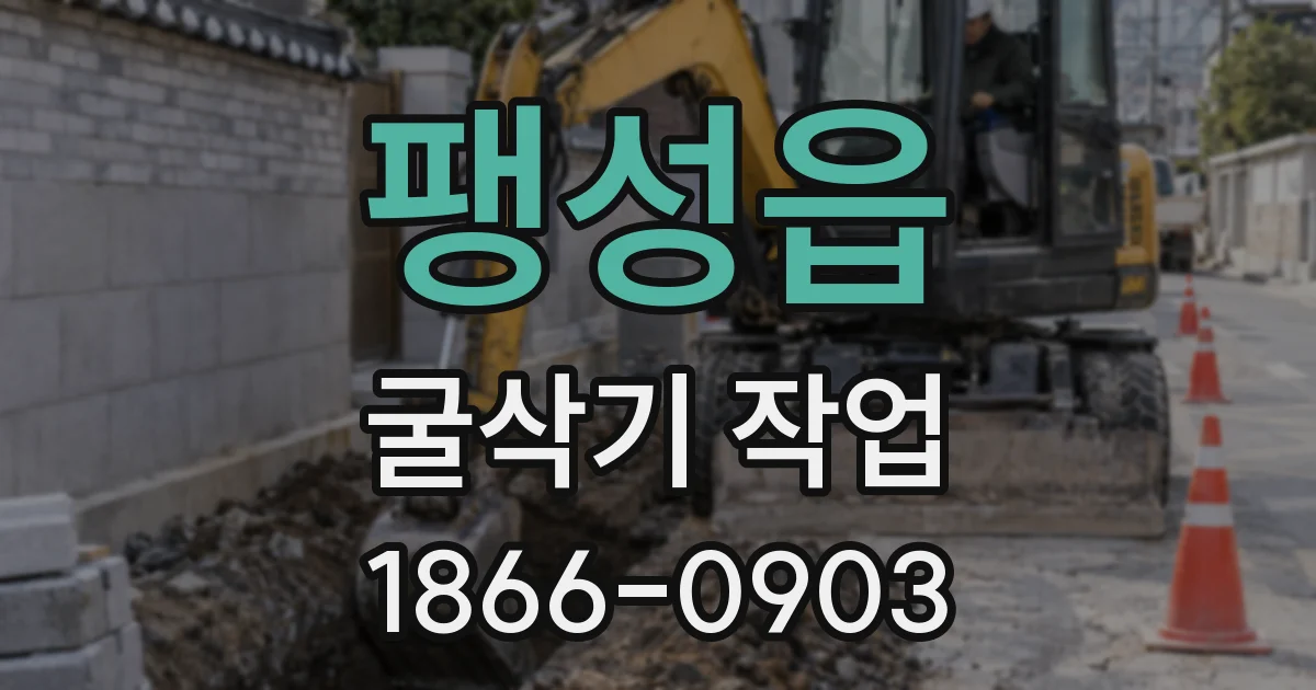 팽성읍 굴삭기 작업