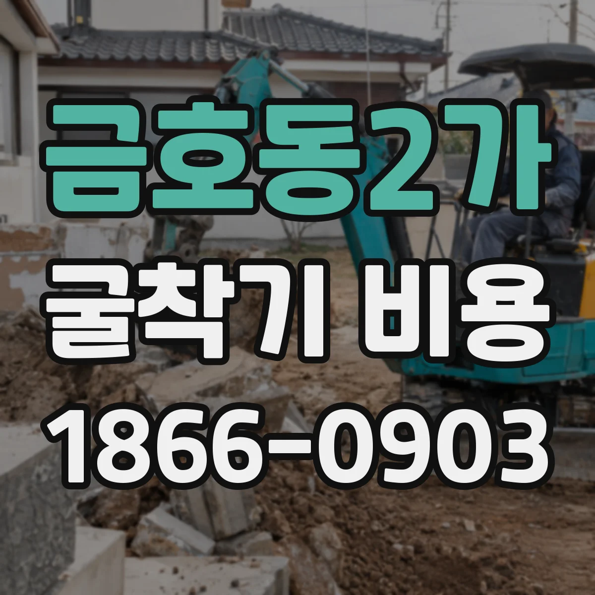금호동2가 굴착기 비용
