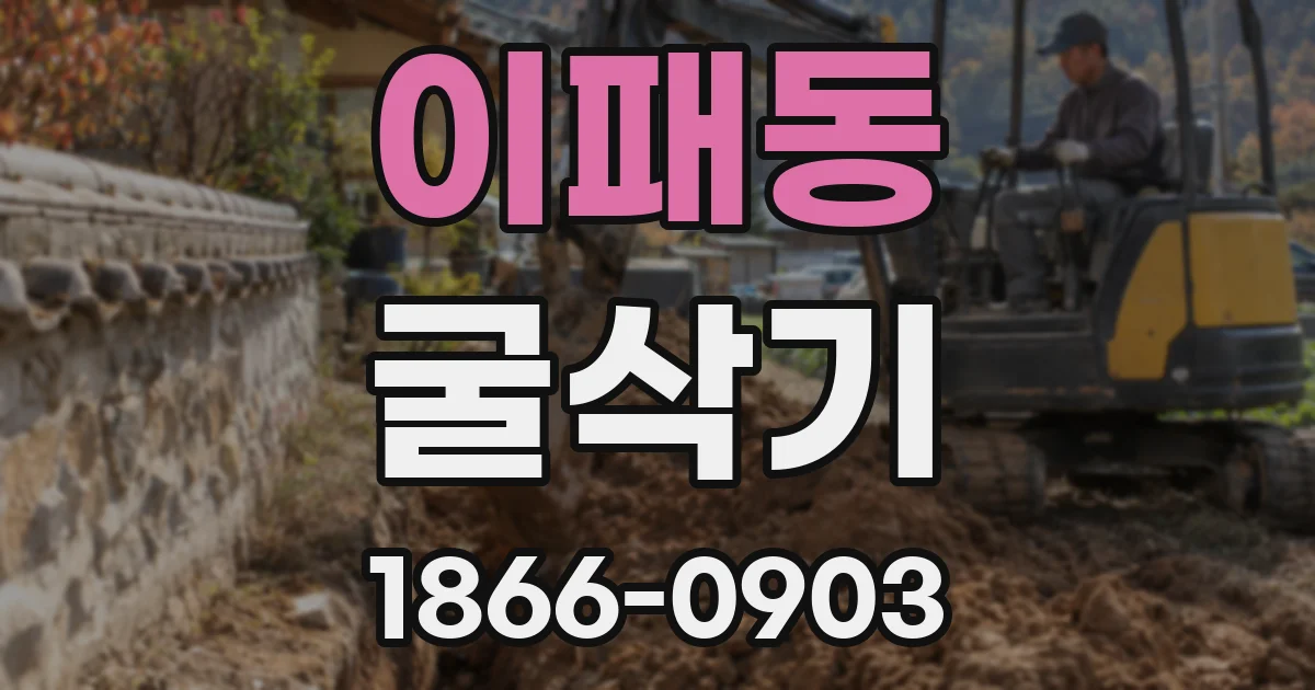 이패동 굴삭기