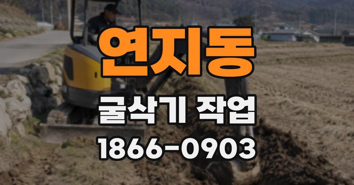 연지동 굴삭기 작업