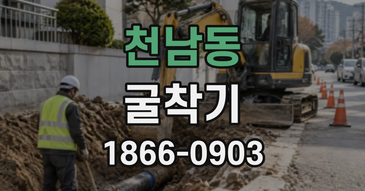 천남동 굴착기