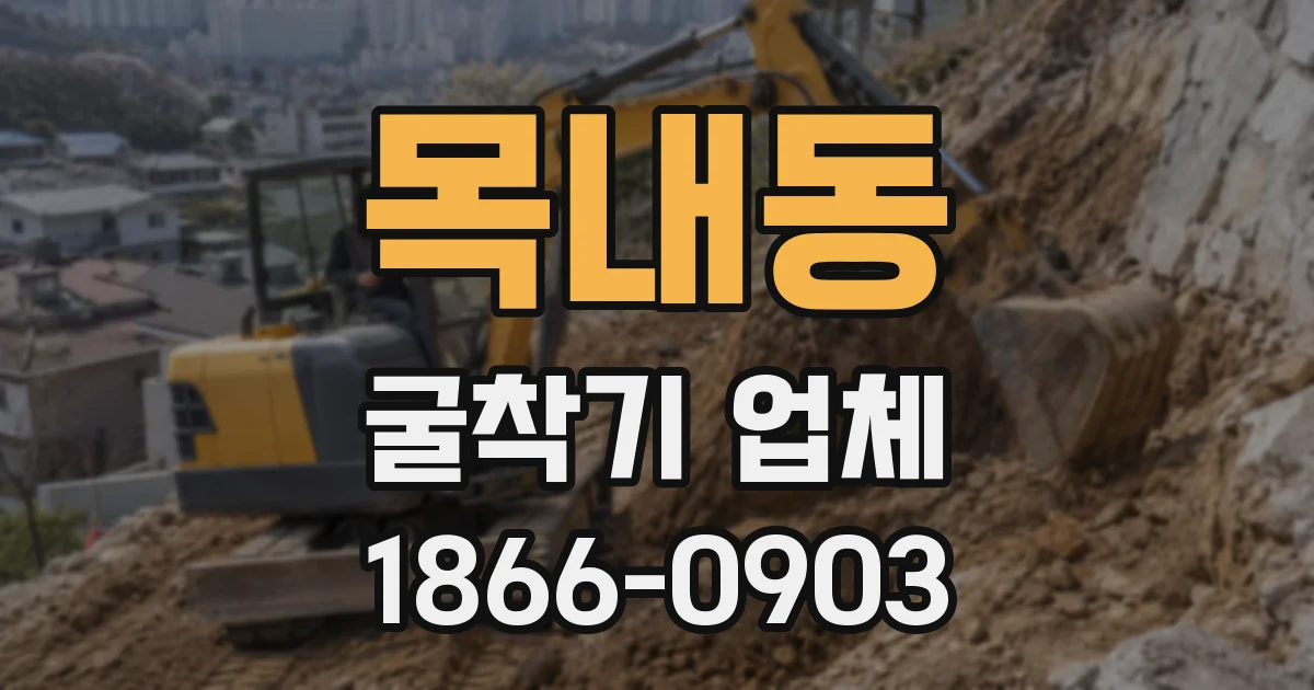 목내동 굴착기 업체