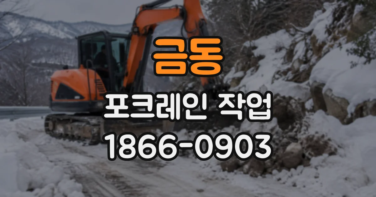 금동 포크레인작업