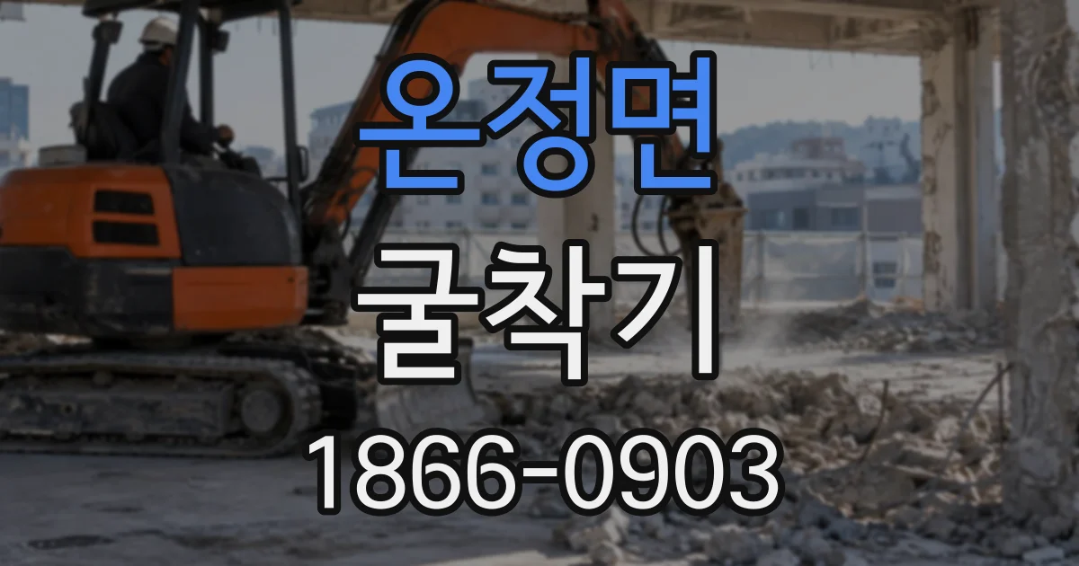 온정면 굴착기
