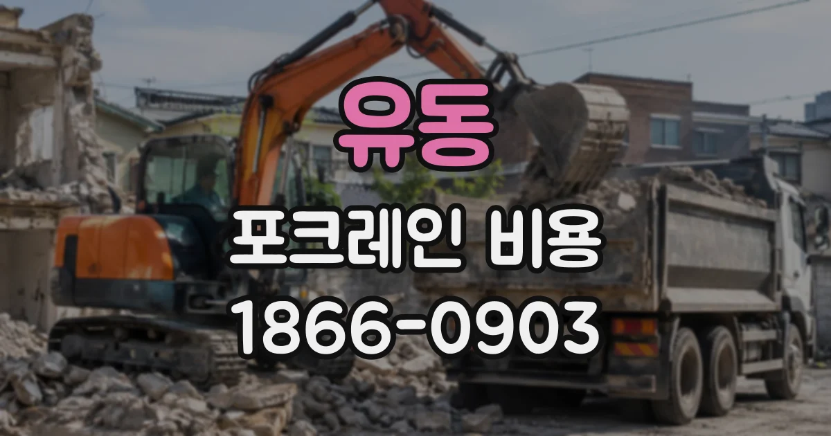 유동 포크레인비용