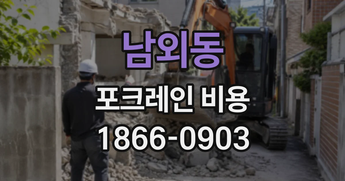 남외동 포크레인비용