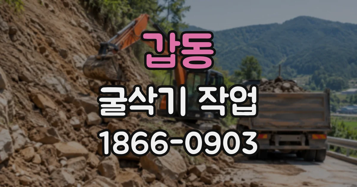 갑동 굴삭기작업