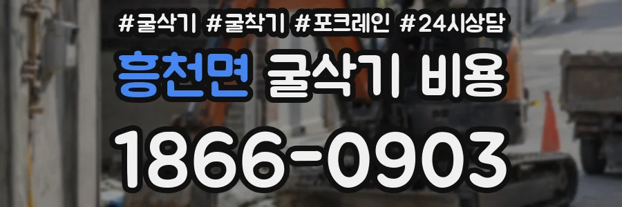 흥천면 굴삭기 비용