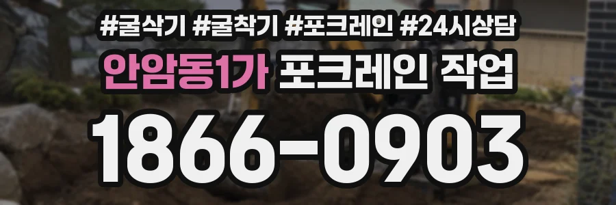 안암동1가 포크레인 작업