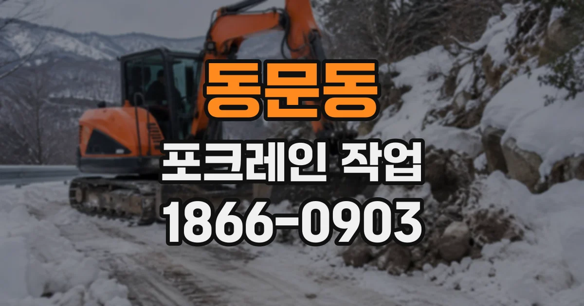 동문동 포크레인작업