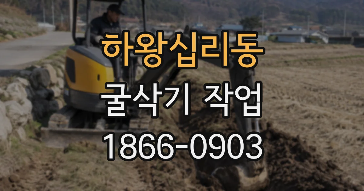 하왕십리동 굴삭기 작업
