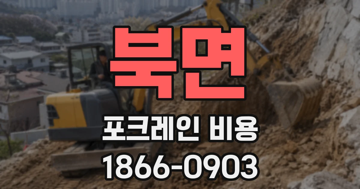 북면 포크레인 비용