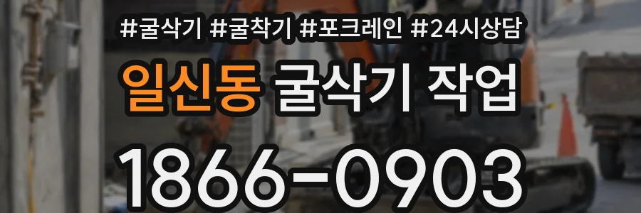 일신동 굴삭기 작업